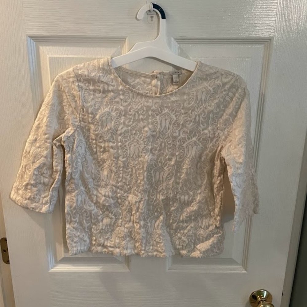 J. Crew Cream Blouse
